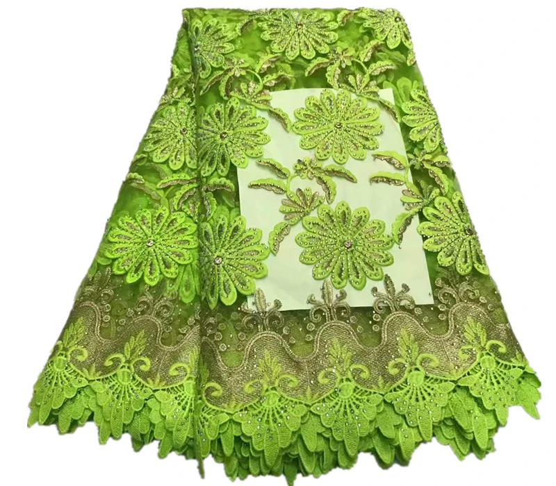 

French net lace fabric with stones luxury embroiderd african tulle lace lemon nigerian lace fabric for wedding dress 5yards