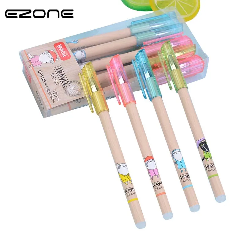 

EZONE 12 PCS/Set 0.38mm Kawaii Moomin Erasable Pen Blue / Black Magic Gel Pen School Office Supplies Stationery Student Gifts
