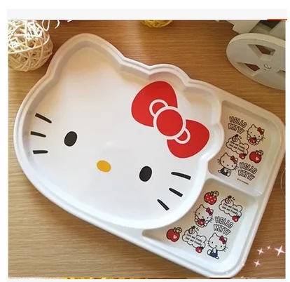 

New Arrival Hello Kitty Design Kids Dinnerware Children's Character Plate Baby Eco-Friendly Plates High Quality