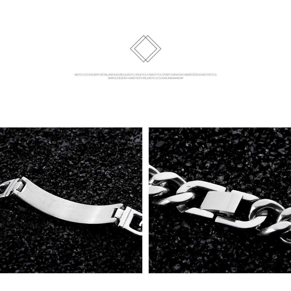 Fate Love Stainless Steel Bracelet Punk EMT Golden And Silver Bracelets High Quliaty Bangle For Boyfriend Gifts Never Rust FL973