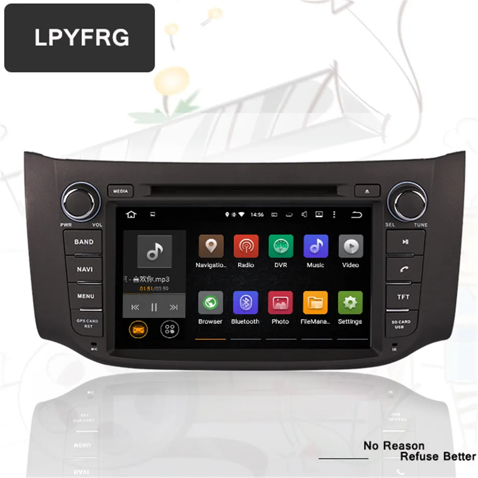 Автомобильный dvd плеер Octa core android 9. 0 4G + 64G для Nissan Sylphy B17 Sentra 10 2012 автомобильный