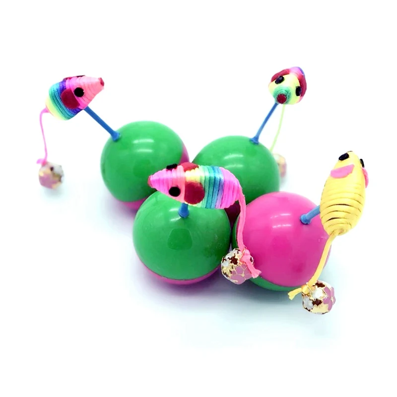 Красочные Pet мяч для котов игрушка-неваляшка плюшевая мышь для домашнего животного игрушки с бубенчиками