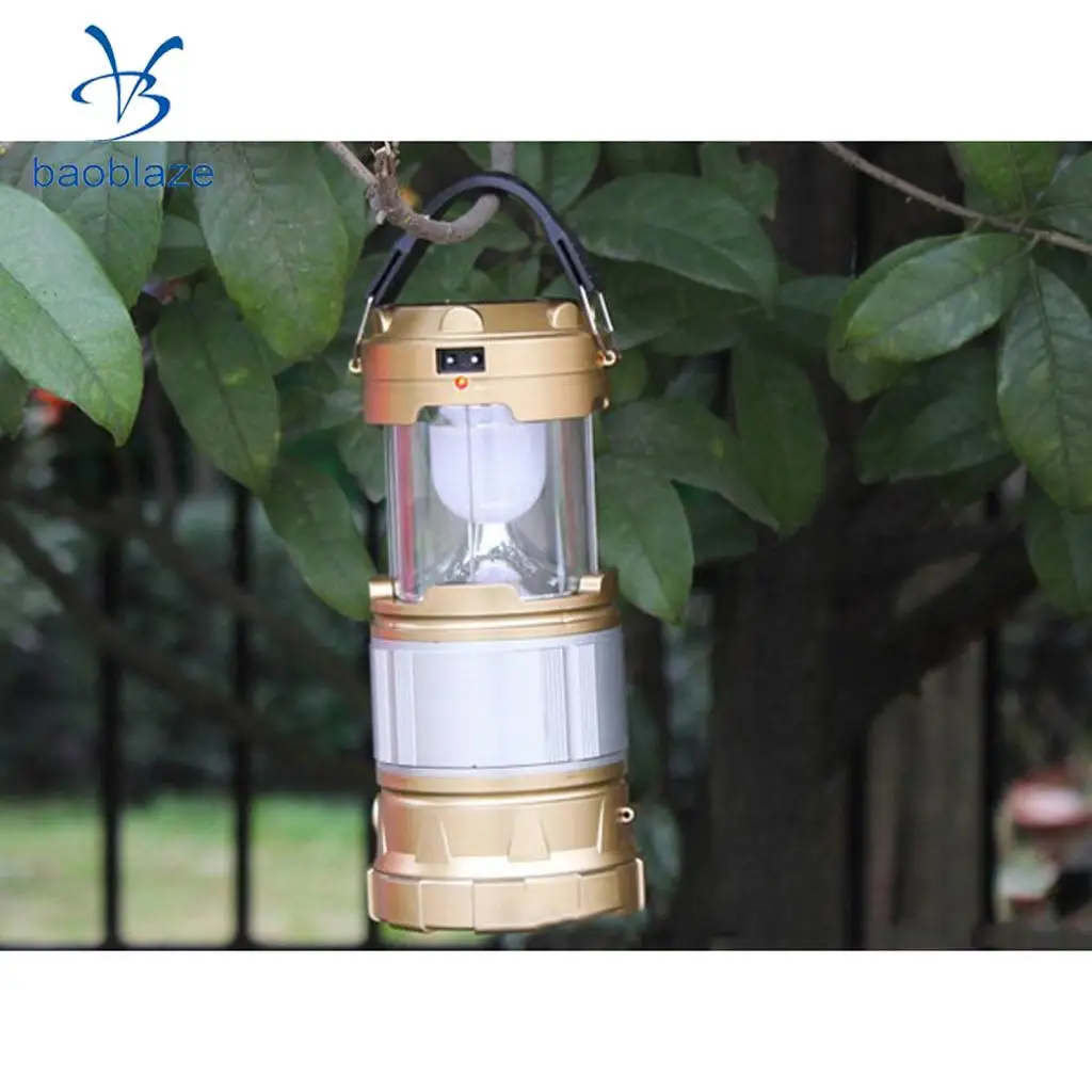 Portable Solar USB Charging Rechargeable Outdoor Camping Tent Lights 