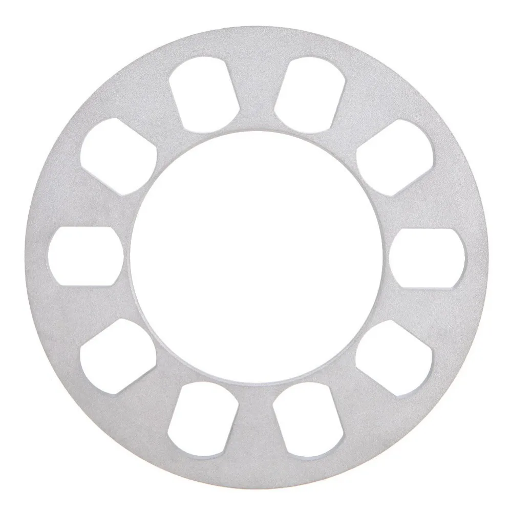

1Pcs 8mm Universal Aluminum Alloy Silver 5 Hole Car Auto Aluminum Alloy Wheel Spacer Gasket 8mm/0.31'' Wheel Spacer 5 Hole 8mm
