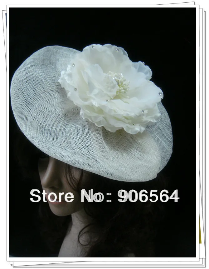 Элегантный бежевый шляп шляпки из соломки синамей с вуалеткой хорошее свадебные головные уборы Клубная кепка очень красивые женские церковь головные уборы MSF230