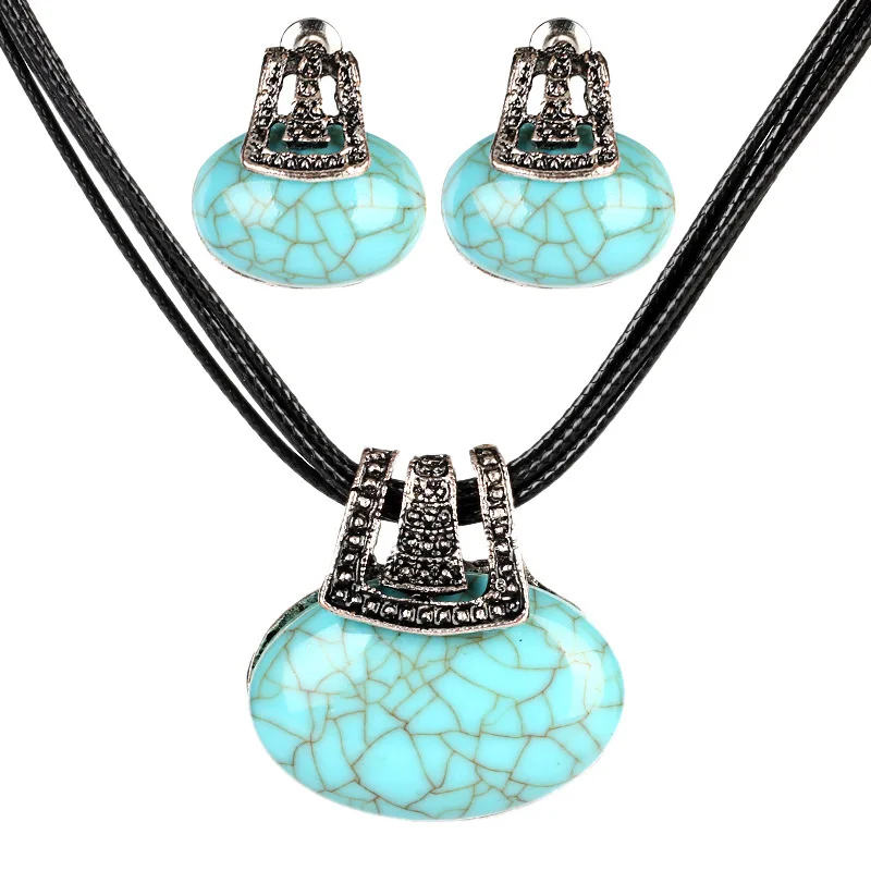 

2019 Bridal Wedding Female Jewelry Set Alloy Earrings Ring Necklace set Jewelry accessories gift items for women 4pcs/set PJ003
