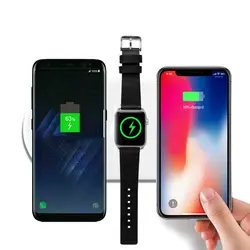 Хохлатая зарядное устройство для apple watch группа серии 4 3 2 1 Qi беспроводной IPhone X 8 плюс 10 Вт Quick Charge быстро 3in1 зарядного устройства