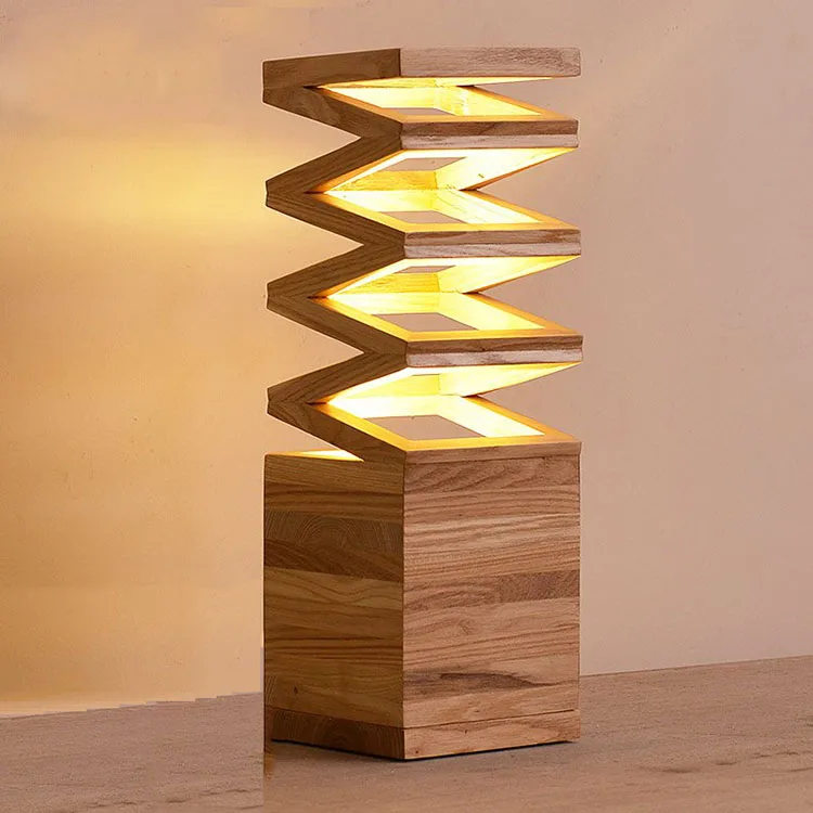 

Characteristics of Creative Art Cafe living room bedroom bedside lamp decorative of wood hand LED small table lamp MZ53