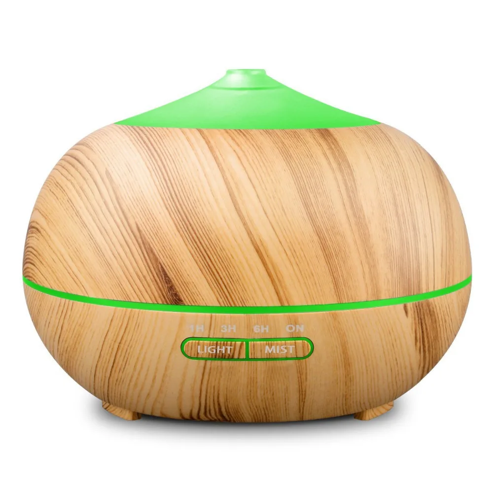 

Essential Oil Diffuser 400ML Wood Grain Aromatherapy Diffuser Ultrasonic Cool Mist Humidifier with 7 Color LED Lights Changing