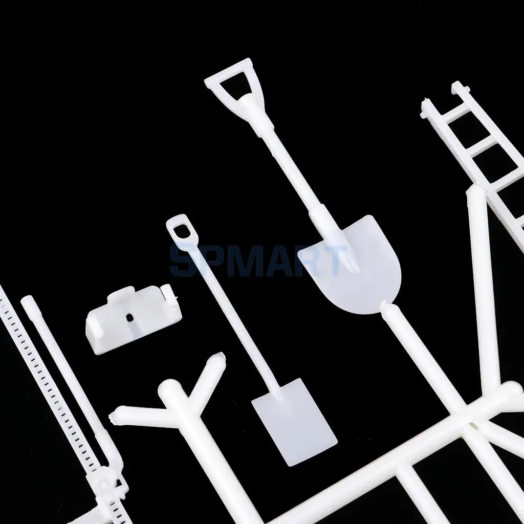 1/16 6WD 4WD 2.4G RC Military Truck Tools Oil Tank Bucket Ladder Shovel Model for WPL Body Decor
