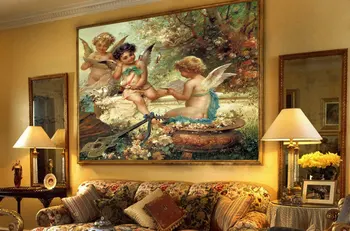 

Custom 3D Photo Wallpaper Reading Angels Wall Mural Living Room Bedroom Vinyl Mural Waterproof Wallpaper Home Decor