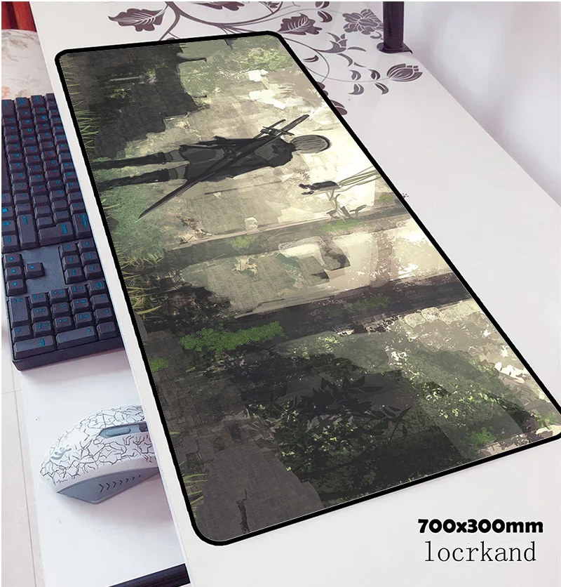 Игровой коврик для мыши NieR Automata 700x300x3 мм подходит клавиатуры и мыши|Коврики мышей|