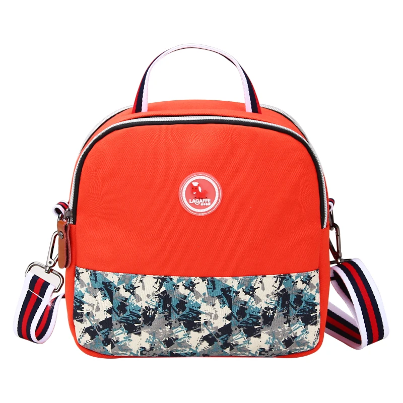 

La Mu Fei Mini Mommy bag 2018new satchel female, Japan and South Korea crash color canvas single shoulder lady bag