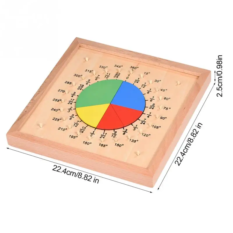 Детские игрушки циркулярная Математика фракция дивизия Обучающие приспособления Монтессори доска деревянные игрушки для Детский