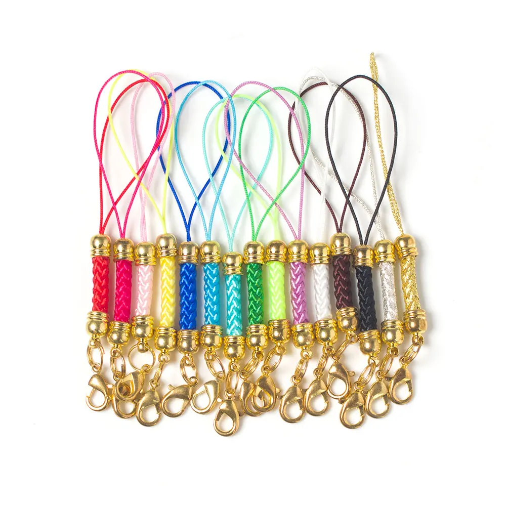 

10pcs Lobster Clasp Lanyard Strap Cord mobile Phone Lariat Mobile Straps Charm Nylon Key Ring Chain Jewelry Craft DIY Jewelry