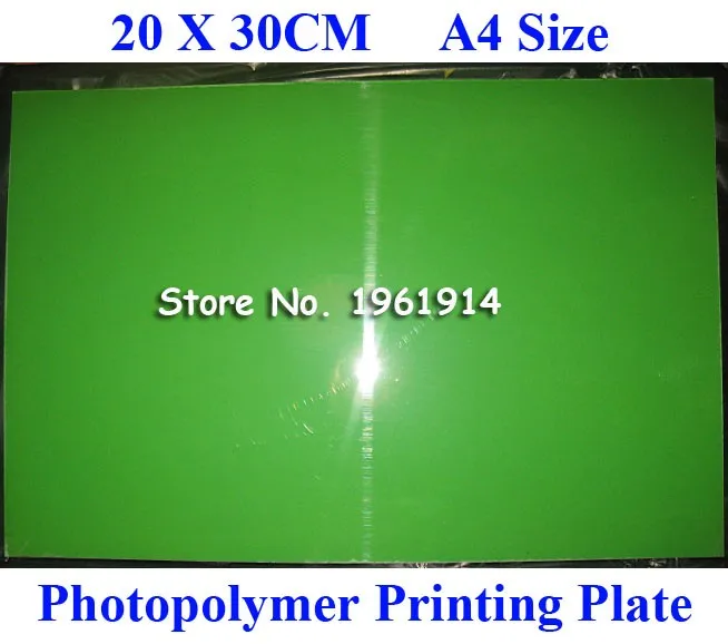 

200x300MM A4 Size Water Washable for Pad Printing Hot Foil Stamping CliChe Making UV Exposure Photopolymer Printing Plate Mold
