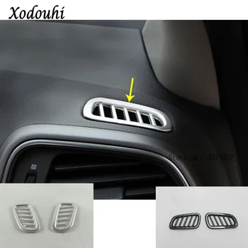 

For Renault Kadjar 2016 2017 2018 2019 Car Front Air Conditioning Outlet Vent Styling Garnish Cover Frame Lamp Trim Molding 2pcs