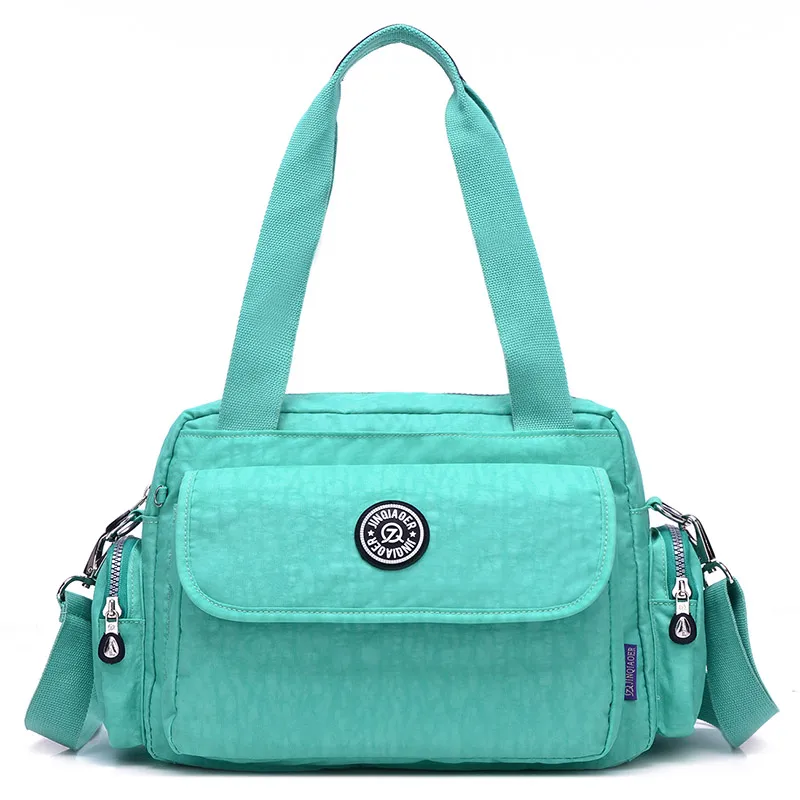 Женская сумка-мессенджер, Ретро стиль, для путешествий, модные сумки через плечо, Bolsas Femininas, сумки женские, одноцветные, водонепроницаемые, нейлоновые сумки на плечо - Цвет: Светло-зеленый