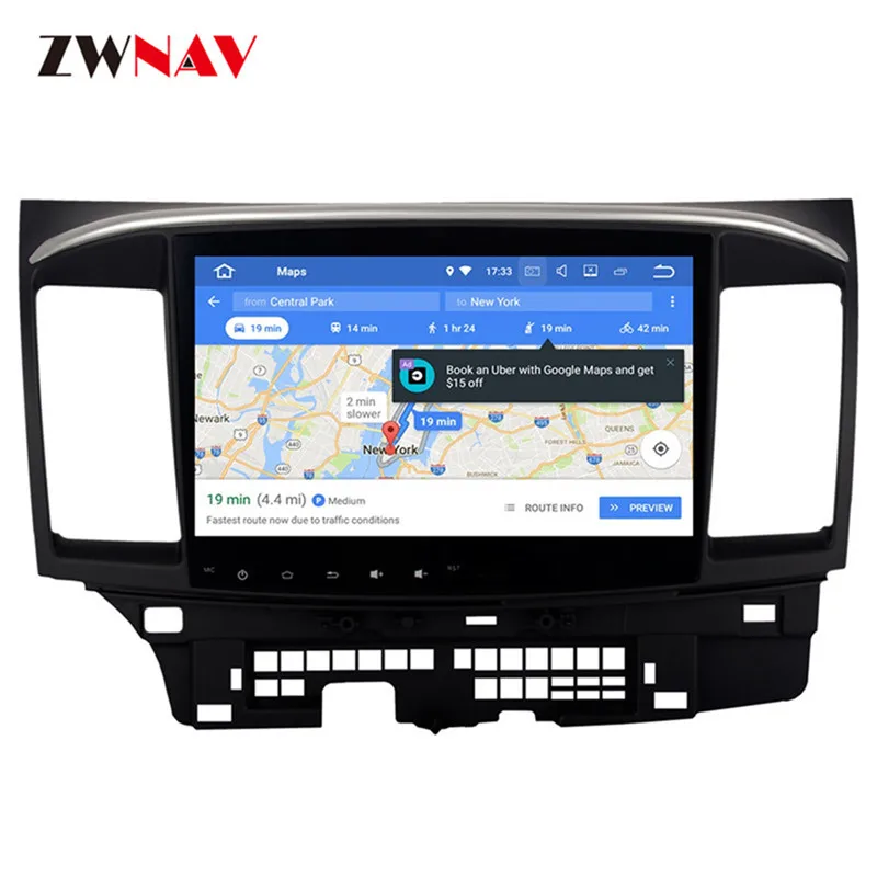 Discount Android 9.0 Car Multimedia Player GPS Navigation Head Unit For Mitsubishi Lancer Lancer X Galant Fortis 2007-2017 EVO 10 IPS 8