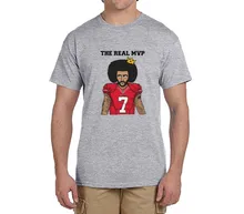 The Real MVP: Colin Kaepernick funny 100% cotton t shirts Mens 7 Fashion T-shirts for 49ers fans 0214-9