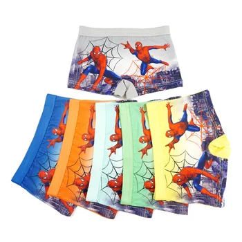 

new arrivel 12pcs children boy Underwears Panties Milk Silk cartoon spideman superman Underpants 3-9Year TZ07