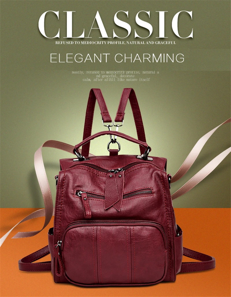 New Shoulder Bag Vintage Women Handbag Locomotives Girl Travel Large Capacity
