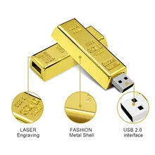 2017 newest design wedding gifts 4GB 8GB 16GB usb 2.0 bullion usb memory stick gold bar usb flash drive