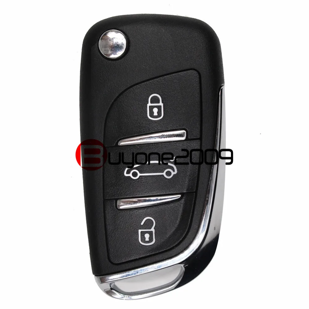 

New Smart Folding Remote Key Fob 3 Button 434MHz for Citroen DS Uncut Blade DS logo