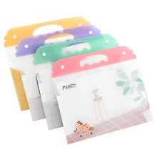 MIRUI портативная многослойная Сумка для органа Студенческая бумажная клипса Корейская Милая папка сумка папка для бумаг пакет