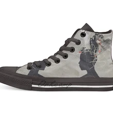 Leda Повседневная Высокая холщовая обувь кеды для дропшиппинг