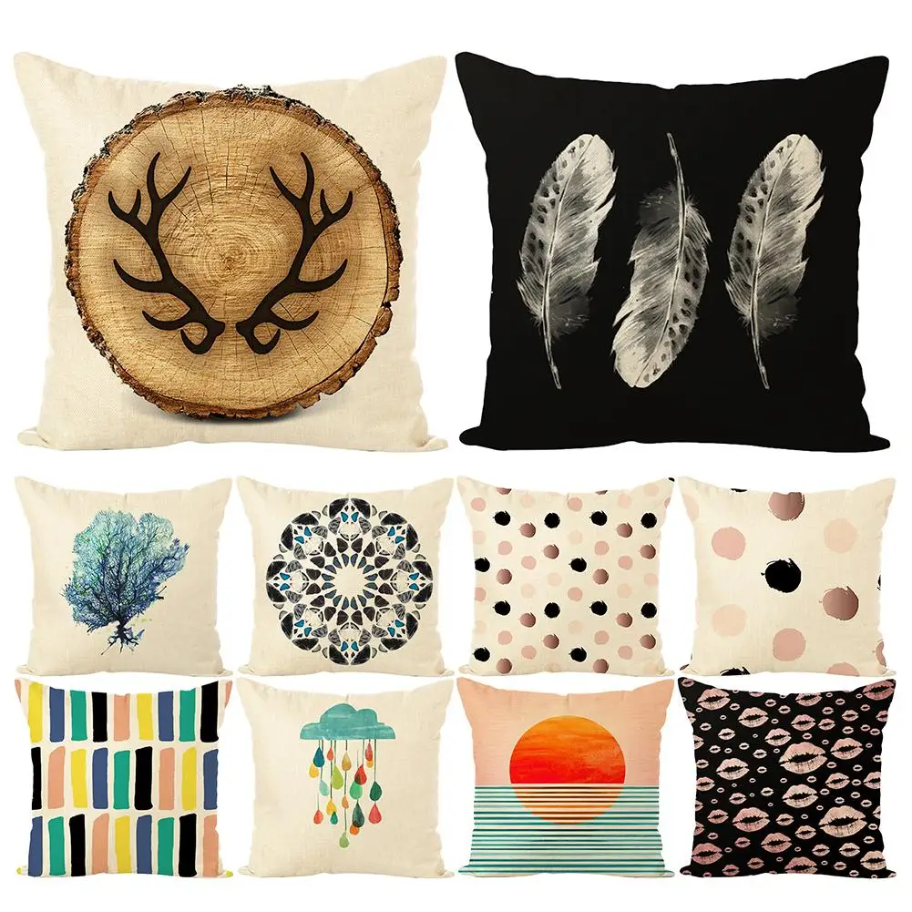 

45x45cm Colored Drawing Pillow Case Cushion Cover Home Cafe Sofa Car Decoration Hot