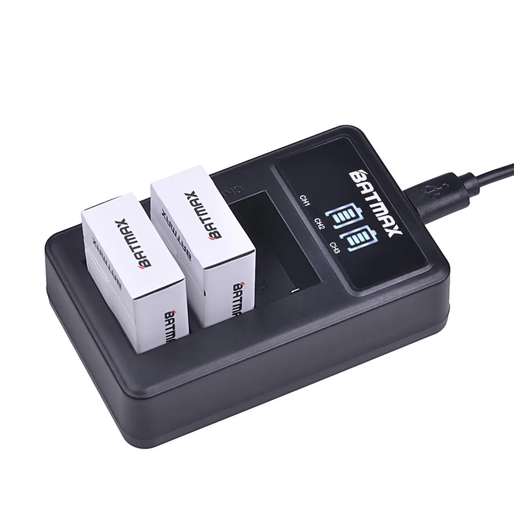 Substituição da Bateria + Led Duplo para Gopro Herói Gopro Hero3 Carregador Usb go Pro Câmeras 4 Pçs 1250mah 3 - Image 5