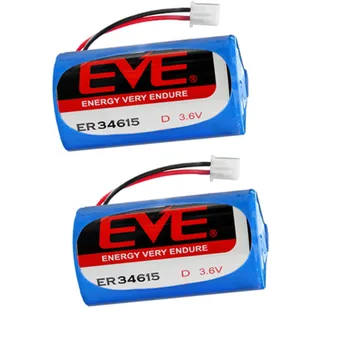 

10Pcs/Lot ER34615M type D intelligent water meter instrument electric flow meter PLC 3.6 V lithium battery ER34615 With Plug