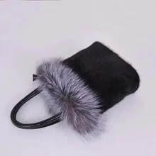 2018 Women Luxury Mink Fur Handbag Silver Fox Fur Bags Real Fur Bags Lady Super Fashion Mink Bags etersto 2017 new arrival women real mink fur handbag luxry real fur bag flap bags ladies crossbody bags female bags for lady