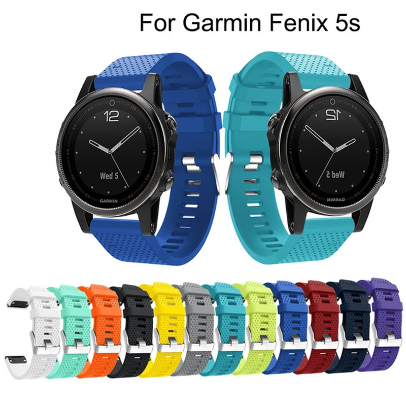 

JKER Replacement Soft Silicone Quick Release Watchband Strap For Garmin Fenix 5S GPS Watch
