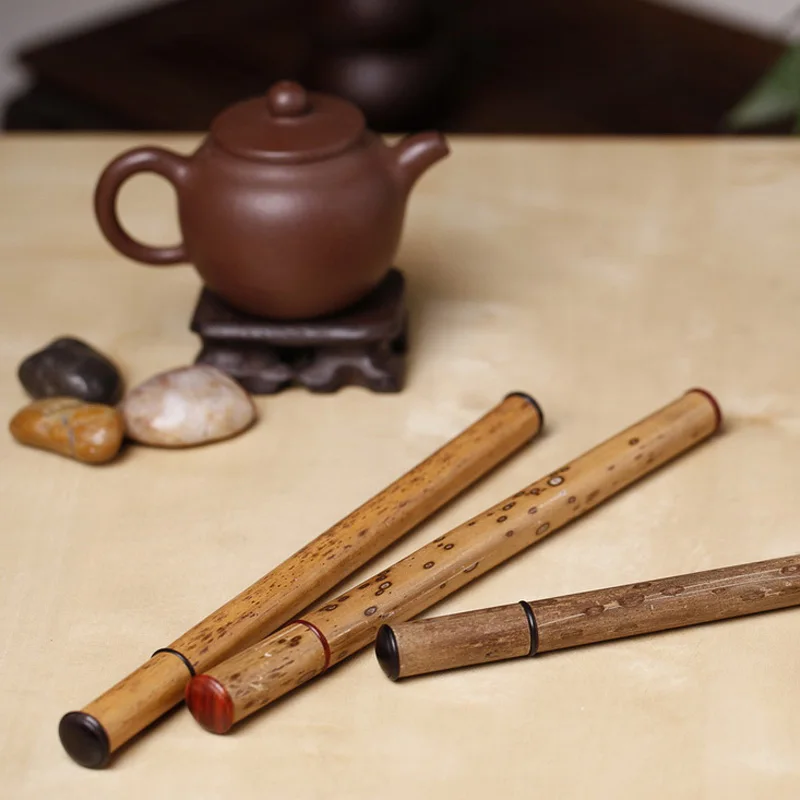 Authentic bamboo inlaid ebony/Merlot red Aloes and sandalwood incense