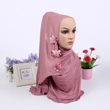 Модная цельная мусульманская Мерцающая хиджаб с цветочным узором одна круглая шляпа мгновенного действия(новые цвета сейчас. Примечание Цветочный узор случайный
