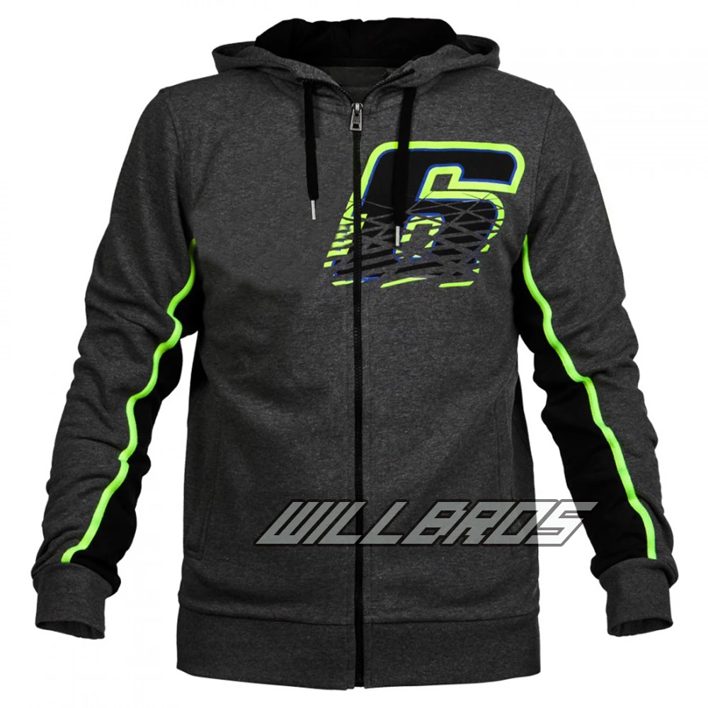 

Motorcycle Riding Racing Team Moto Hoodie Sports Sweatshirt Jacket Grey