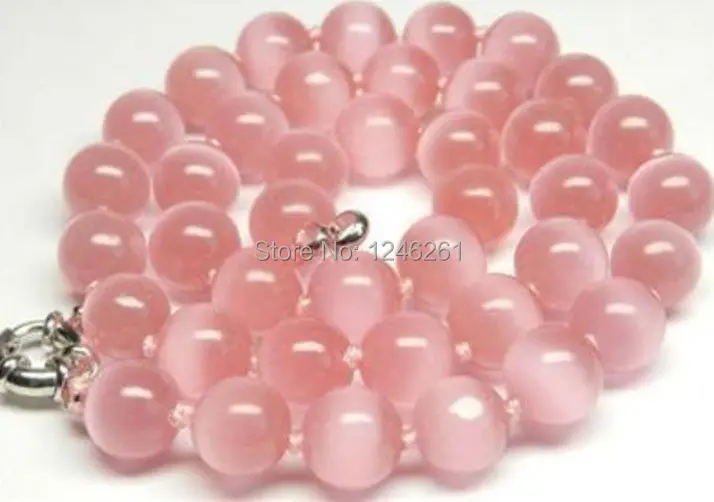 Okouzlující AAA ++ 10 mm růžový mexický opál kulaté korálky náhrdelník ručně vyrobené lano řetězy korálky kutilství přírodní kámen (minimální objednávka1)