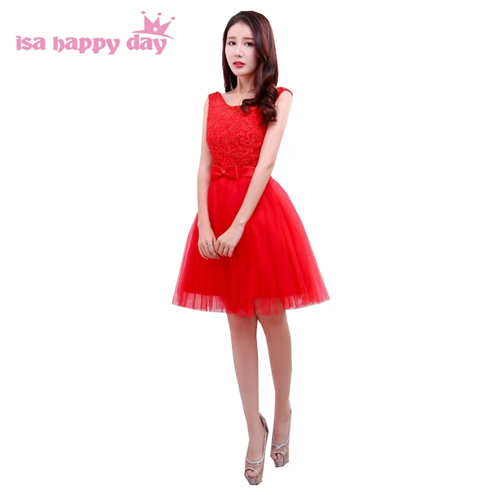 Mujeres niñas rojo o cuello formal ocasión especial sexy vestidos de corto vestido de fiesta vestidos para llevar a una boda h4115|short dress dresseshomecoming dresses short - AliExpress