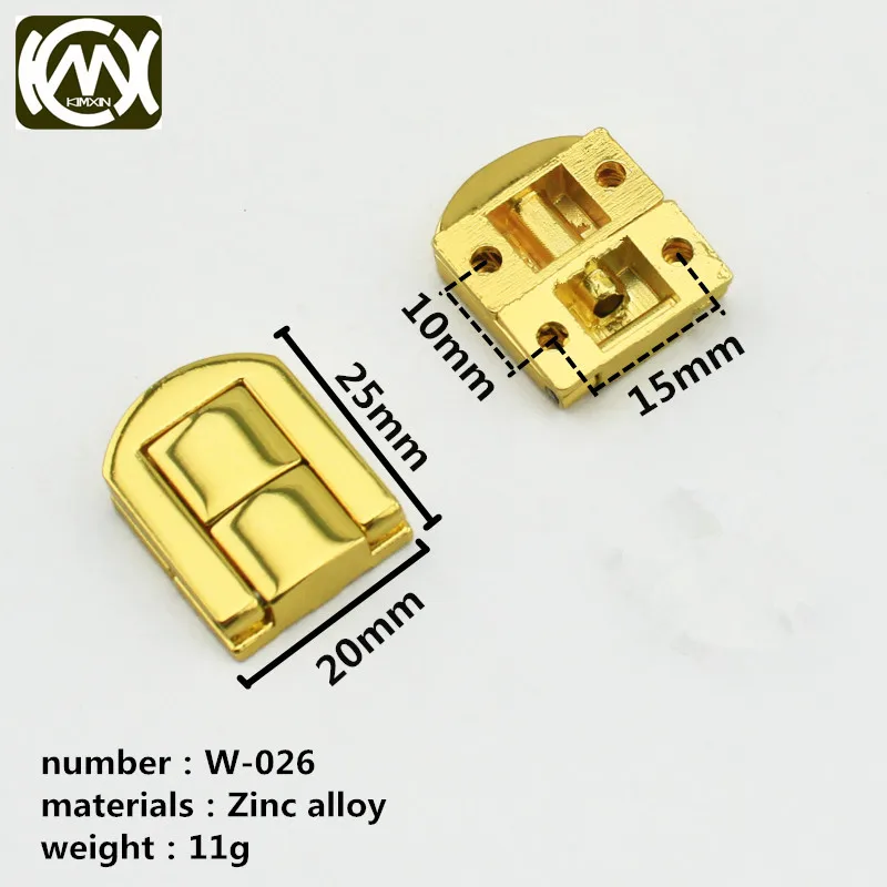 20*25mmThe wooden box lock Small gift box buckles Zinc alloy manufacture Equipped with screw W