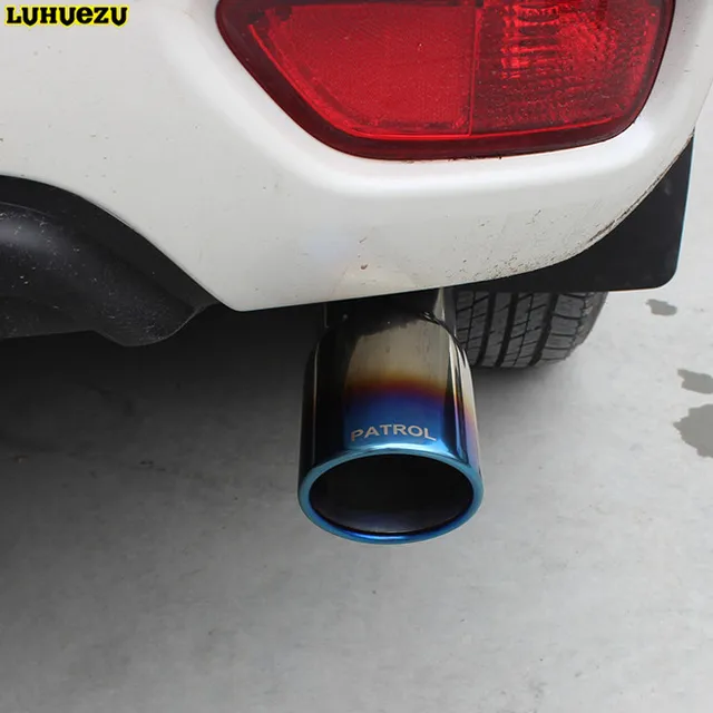 Luhuezu Stainless Steel Tail Exhaust Muffler Tip Pipe For Nissan Patrol