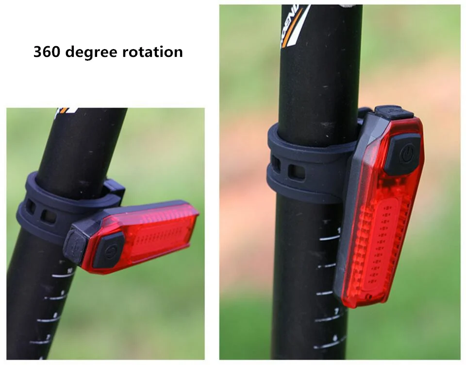 Discount FTW bicycle light mountain road bike Tail rear Light USB Rechargeable safety Block Warning Light Bicycle Accessories F1251YQ 8