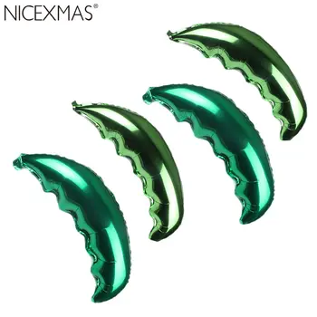 

4PCS Foil Balloon Coconut Palm Leaf Shape Balloon for Hawaiian Party Decorations (2pcs Drak Green + 2pcs Light Green)