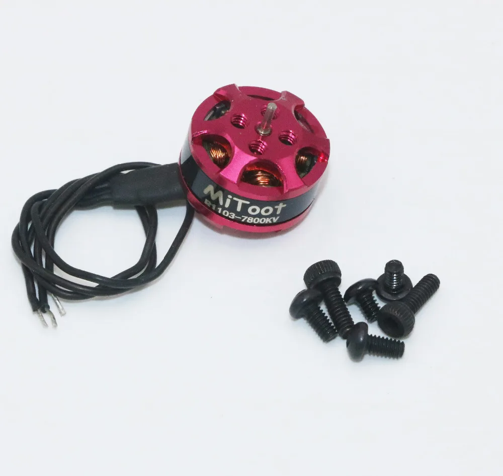 4 шт./лот Mitoot 1103 7800kv 2-3s миниатюрный бесщёточный электродвигатель для RC, на рост 80, 90, 100 мм 120 мм Мини многовинтового дрона