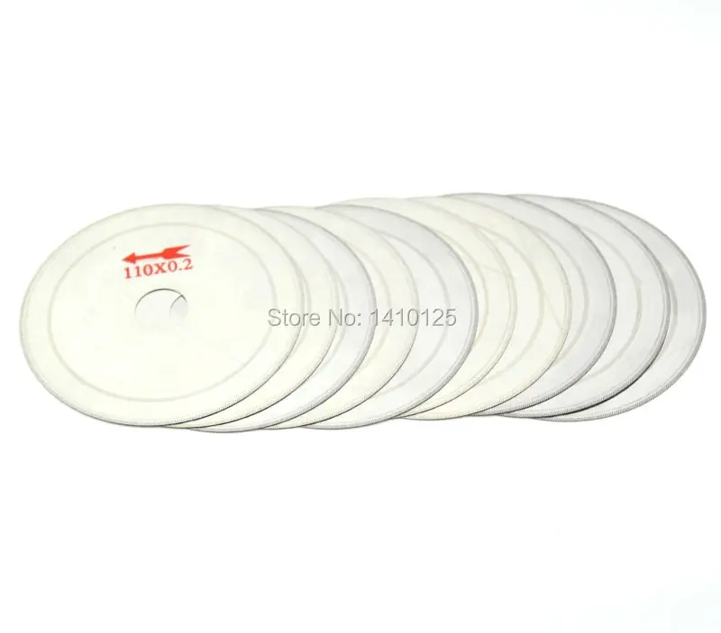 10 шт. 4,5 "дюймов 110 мм супер-тонкий Arbor 20 мм обод 0,25 мм Алмазный лапидарный режущие диски резка диск экономия в Материал ювелирные изделия