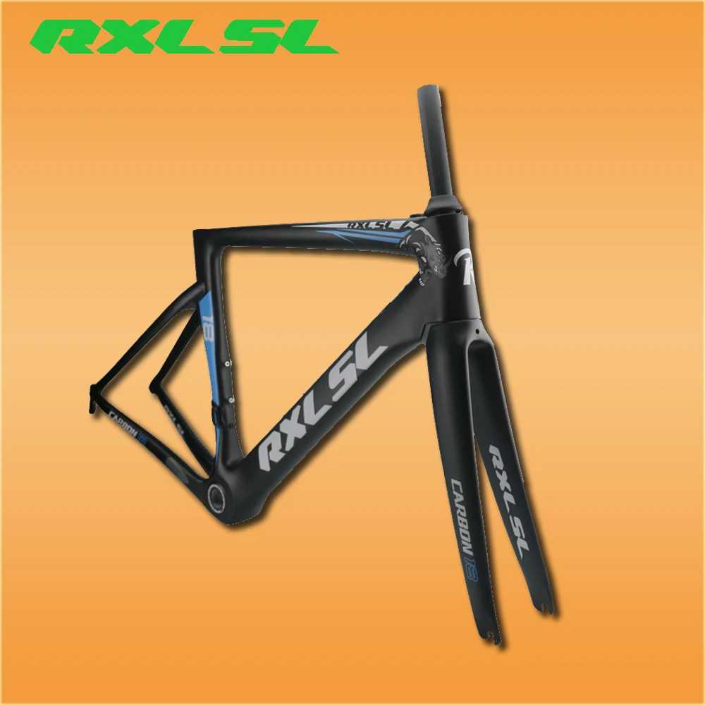 RXL SL углеродный материал руль для шоссейного велосипеда интегрирован с стволовых труба из углеродистого волокна 3 K глянцевый 400/420/440 мм зеленый Карбон дорожный руль велосипеда