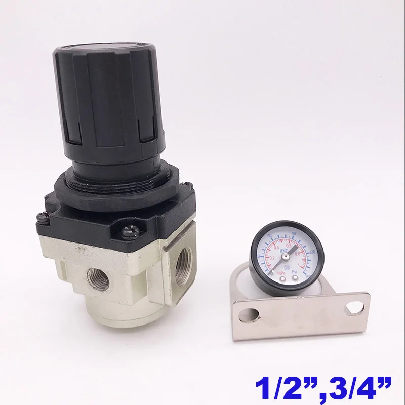 

Air compressor regulator control air pressure pneumatic AR4000-04/06 with gauge 1/2 3/4 inch BSP 150psi air treatment units