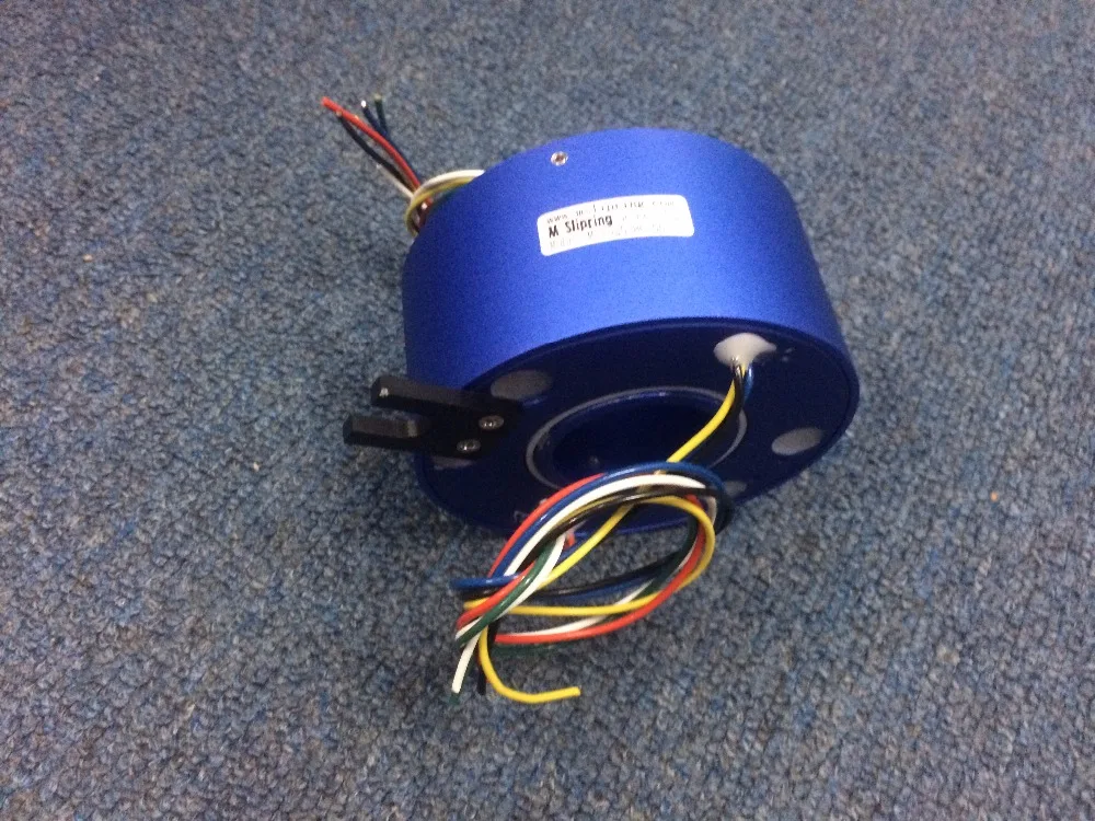 

800Rpm 380VAC/DC 25.4mm Through Hole Slip Ring Connector Capsule Conductors Slip Ring 6 12 Channels 10A Hollow Shaft Slip Ring