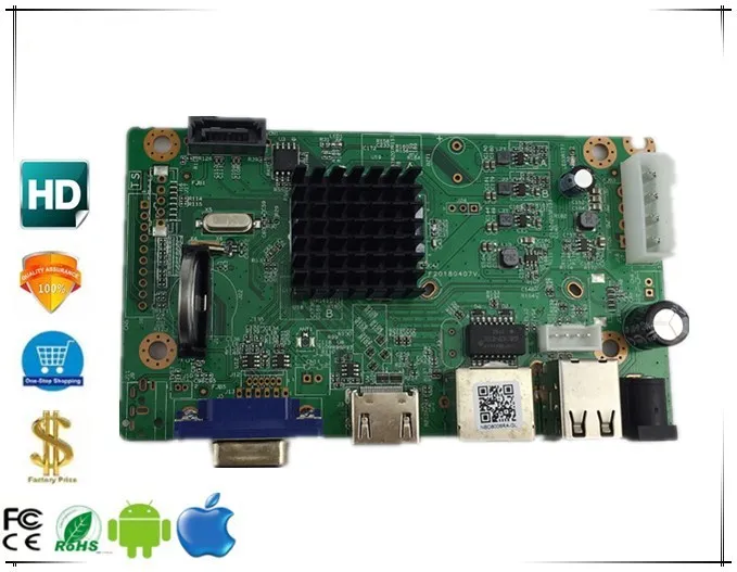 

H.265 8CH*4MP /4CH*5MP NVR Network DVR Digital Video Recorder Board IP Camera Intelligent Analys OVNIF CMS XMEYE SATA Line